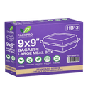 9 Inch Bagasse Large Meal Box - Pack of 200